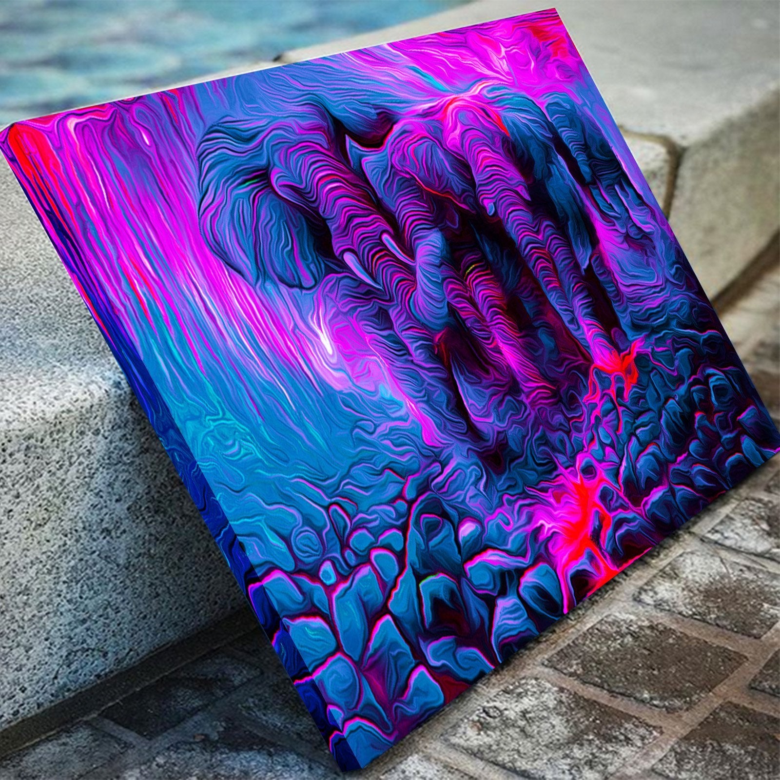 Psychedelic Elephants Canvas Set - Illest View